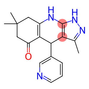 5H-Pyrazolo[3,4-b]quinolin-5-one, 1,4,6,7,8,9-hexahydro-3,7,7-trimethyl-4-(3-pyridinyl)-