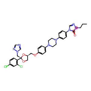 cis-(±)-4-[4-[4-[4-[[2-(2,4-Dichlorophenyl)-2-(1H-1,2,4-triazol-1-ylmethyl)-1,3-dioxolan-4-yl]methoxy]phenyl]-1-piperazinyl]phenyl]-2,4-dihydro-2-propyl-3H-1,2,4-triazol-3-one