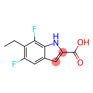 1H-Indole-2-carboxylicacid,6-ethyl-5,7-difluoro-(9CI)