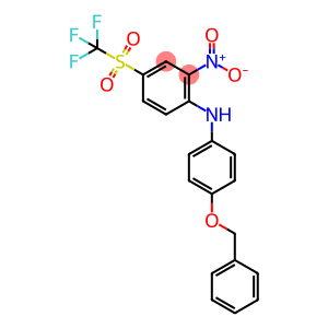Benzenamine, 2-nitro-N-[4-(phenylmethoxy)phenyl]-4-[(trifluoromethyl)sulfonyl]-