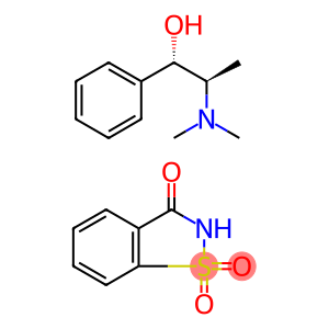 Benzenemethanol, α-[1-(dimethylamino)ethyl]-, (R*,S*)-(+-)-, compd. with 1,2-benzisothiazol-3(2H)-one 1,1-dioxide (1:1)