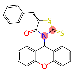 4-Thiazolidinone,5-(phenylmethylene)-2-thioxo-3-(9H-xanthen-9-yl)-