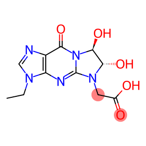 5H-Imidazo[1,2-a]purine-5-acetic  acid,  3-ethyl-3,6,7,9-tetrahydro-6,7-dihydroxy-9-oxo-,  (6R,7R)-rel-