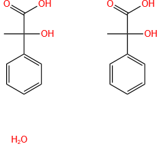 (+/-)-2-HYDROXY-2-PHENYLPROPIONIC ACID HEMIHYDRATE