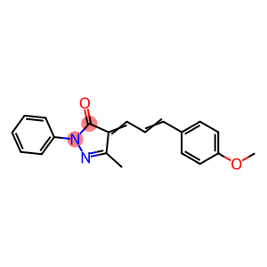 3H-Pyrazol-3-one, 2,4-dihydro-4-[3-(4-methoxyphenyl)-2-propen-1-ylidene]-5-methyl-2-phenyl-