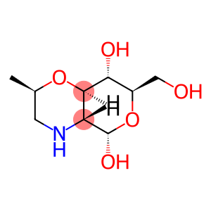 2H,5H-Pyrano[4,3-b]-1,4-oxazine-5,8-diol, hexahydro-7-(hydroxymethyl)-2-methyl-, [2R-(2alpha,4aalpha,5ba,7alpha,8ba,8aba)]- (9CI)