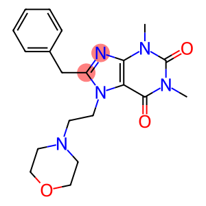 1H-Purine-2,6-dione, 3,7-dihydro-1,3-dimethyl-7-[2-(4-morpholinyl)ethyl]-8-(phenylmethyl)-