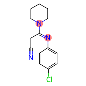 beta-N-Piperidino-beta-(p-chlorophenylimino)propionitrile