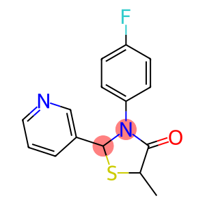 4-Thiazolidinone,3-(4-fluorophenyl)-5-methyl-2-(3-pyridinyl)-