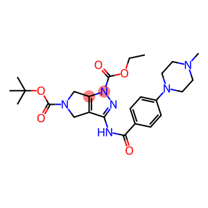 5-(tert-Butyl)1-ethyl3-((4-(4-methylpiperazin-1-yl)benzoyl)imino)-2,3,4,6-tetrahydropyrrolo[3,4-c]pyrazole-1,5-dicarboxylate