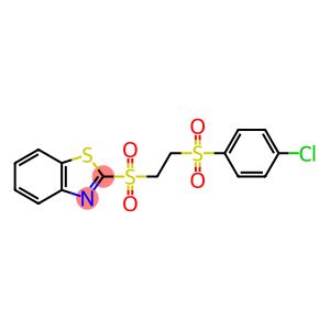 Benzothiazole, 2-[[2-[(4-chlorophenyl)sulfonyl]ethyl]sulfonyl]-