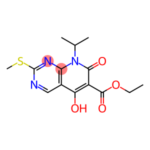 ethyl 5-hydroxy-8-isopropyl-2-(methylthio)-7-oxo-7,8-dihydropyrido[2,3-d]pyrimidine-6-carboxylate