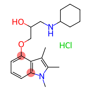 2-Propanol, 1-(cyclohexylamino)-3-((1,2,3-trimethyl-1H-indol-4-yl)oxy) -, monohydrochloride