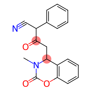 2H-1,3-Benzoxazine-4-acetoacetonitrile, 3,4-dihydro-3-methyl-2-oxo-.alpha.-phenyl-