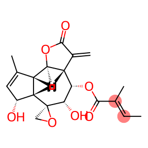 (E)-2-Methyl-2-butenoic acid [(3aS,6R)-2,3,3a,4,5,6,6aβ,7,9aβ,9bα-decahydro-5β,7α-dihydroxy-9-methyl-3-methylene-2-oxospiro[azuleno[4,5-b]furan-6,2'-oxiran]-4α-yl] ester