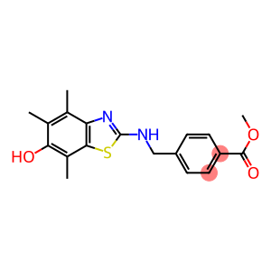 Benzoic  acid,  4-[[(6-hydroxy-4,5,7-trimethyl-2-benzothiazolyl)amino]methyl]-,  methyl  ester