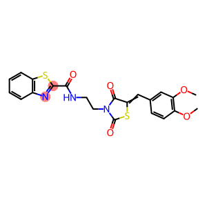 2-Benzothiazolecarboxamide, N-[2-[5-[(3,4-dimethoxyphenyl)methylene]-2,4-dioxo-3-thiazolidinyl]ethyl]-