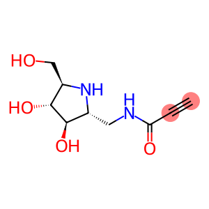 2-Propynamide, N-[[(2R,3R,4R,5R)-3,4-dihydroxy-5-(hydroxymethyl)-2-pyrrolidinyl]methyl]- (9CI)