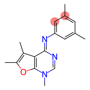 Benzenamine,  3,5-dimethyl-N-(1,5,6-trimethylfuro[2,3-d]pyrimidin-4(1H)-ylidene)-