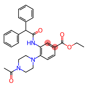 ethyl 4-(4-acetylpiperazin-1-yl)-3-[(diphenylacetyl)amino]benzoate