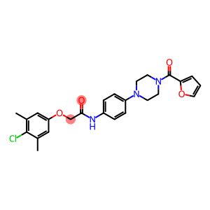 2-(4-chloro-3,5-dimethylphenoxy)-N-{4-[4-(2-furoyl)-1-piperazinyl]phenyl}acetamide