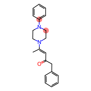 1-Phenyl-3-(4-phenyl-1-piperazinyl)-2-buten-1-one
