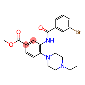 methyl 3-[(3-bromobenzoyl)amino]-4-(4-ethyl-1-piperazinyl)benzoate