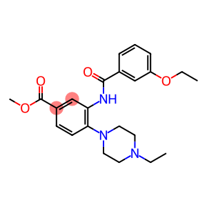 Benzoic acid, 3-[(3-ethoxybenzoyl)amino]-4-(4-ethyl-1-piperazinyl)-, methyl ester