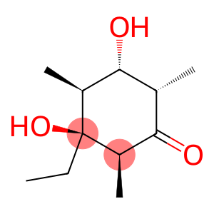 Cyclohexanone, 3-ethyl-3,5-dihydroxy-2,4,6-trimethyl-, (2S,3S,4S,5S,6S)- (9CI)