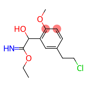 Benzeneethanimidic  acid,  5-(2-chloroethyl)--alpha--hydroxy-2-methoxy-,  ethyl  ester  (9CI)