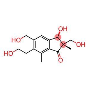 1H-Inden-1-one, 2,3-dihydro-3-hydroxy-6-(2-hydroxyethyl)-2,5-bis(hydroxymethyl)-2,7-dimethyl-, (2S,3R)-