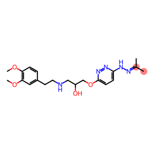 1-[2-(3,4-dimethoxyphenyl)ethylamino]-3-[6-(2-propan-2-ylidenehydrazinyl)pyridazin-3-yl]oxypropan-2-ol