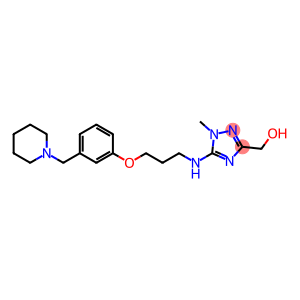 1H-1,2,4-Triazole-3-methanol, 1-methyl-5-((3-(3-(1-piperidinylmethyl)phenoxy)propyl)amino)-