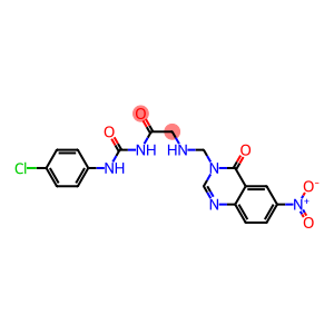 N-[(4-chlorophenyl)carbamoyl]-2-[(6-nitro-4-oxo-quinazolin-3-yl)methyl amino]acetamide