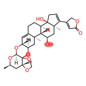 2α,3β-[[(3aR,4S,6R,7aR)-Tetrahydro-6-methyl-4H-1,3-dioxolo[4,5-c]pyran-3a,4-diyl]bis(oxy)]-11α,14α-dihydroxycarda-4,16,20(22)-trienolide