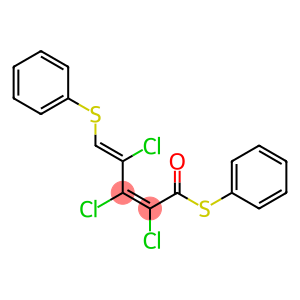 2,4-Pentadienethioic acid, 2,3,4-trichloro-5-(phenylthio)-, S-phenyl ester, (Z,Z)- (9CI)