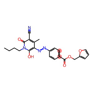 4-[[(1-Butyl-5-cyano-1,6-dihydro-2-hydroxy-4-methyl-6-oxopyridin)-3-yl]azo]benzoic acid 2-furanylmethyl ester
