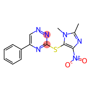 1,2,4-Triazine,3-[(1,2-dimethyl-4-nitro-1H-imidazol-5-yl)thio]-5-phenyl-