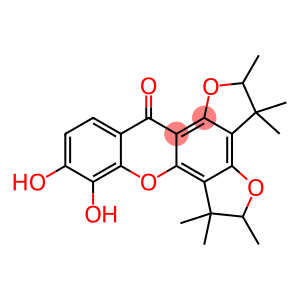 2,3,5,6-Tetrahydro-8,9-dihydroxy-2,3,3,5,6,6-hexamethyl-12H-difuro[2,3-a:2',3'-c]xanthen-12-one