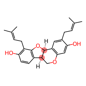 6H-Benzofuro[3,2-c][1]benzopyran-3,9-diol, 6a,11a-dihydro-2,10-bis(3-methyl-2-buten-1-yl)-, (6aR,11aR)-