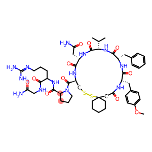 argipressin, beta-mercapto beta,beta-cyclopentamethylenepropionic acid(1)-O-methyl-Tyr(2)-Val(4)-