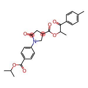 1-methyl-2-(4-methylphenyl)-2-oxoethyl 1-[4-(isopropoxycarbonyl)phenyl]-5-oxo-3-pyrrolidinecarboxylate