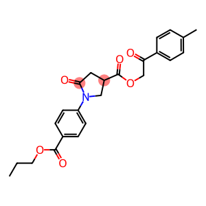 2-(4-methylphenyl)-2-oxoethyl 5-oxo-1-[4-(propoxycarbonyl)phenyl]-3-pyrrolidinecarboxylate