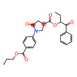 1-benzoylpropyl 5-oxo-1-[4-(propoxycarbonyl)phenyl]-3-pyrrolidinecarboxylate