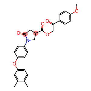 2-(4-methoxyphenyl)-2-oxoethyl 1-[4-(3,4-dimethylphenoxy)phenyl]-5-oxo-3-pyrrolidinecarboxylate