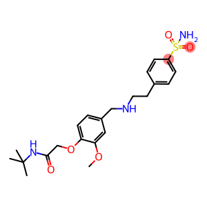 2-{4-[({2-[4-(aminosulfonyl)phenyl]ethyl}amino)methyl]-2-methoxyphenoxy}-N-(tert-butyl)acetamide