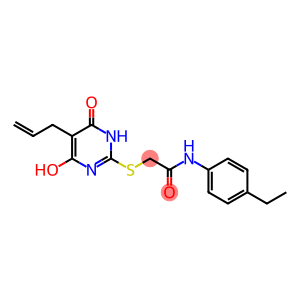 2-[(5-allyl-4-hydroxy-6-oxo-1,6-dihydro-2-pyrimidinyl)sulfanyl]-N-(4-ethylphenyl)acetamide