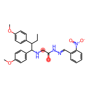 2-[1,2-bis(4-methoxyphenyl)butylamino]-N-[(2-nitrophenyl)methylideneam ino]acetamide