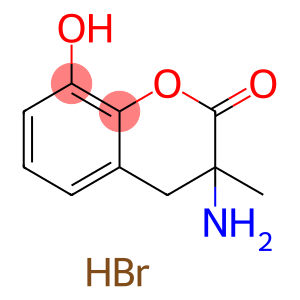 2H-1-Benzopyran-2-one, 3-amino-3,4-dihydro-8-hydroxy-3-methyl-, hydrobromide (1:1)