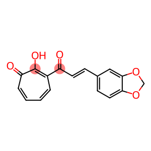 2,4,6-CYCLOHEPTATRIEN-1-ONE, 3-[3-(1,3-BENZODIOXOL-5-YL)-1-OXO-2-PROPENYL]-2-HYDROXY-